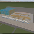Modern Industrial Factory Building With Large Scale Structure And Production Line Facilities