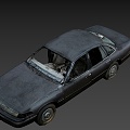 The 90's car. 3d model