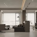 Modern Living Dining Room Interior With Sofa Coffee Table Dining Set And Decorative Paintings