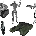 Electric toy robot future technology star wars spaceship 3d model
