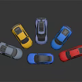 Various Colored Toy Cars Displayed Together In Group With Different Shades