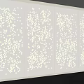 Perforated Decorative Panels with White Dots on Gray Background Modern Interior Design 3d model