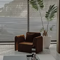 Modern Living Room Interior With Comfortable Sofa Coffee Table Floor Lamp And Decorative Plants