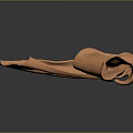 Elegant 3D Rendered Orange Bow With Soft Fabric On Dark Background
