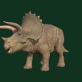 Realistic Triceratops Dinosaur Model With Large Horns Frill And Open Mouth