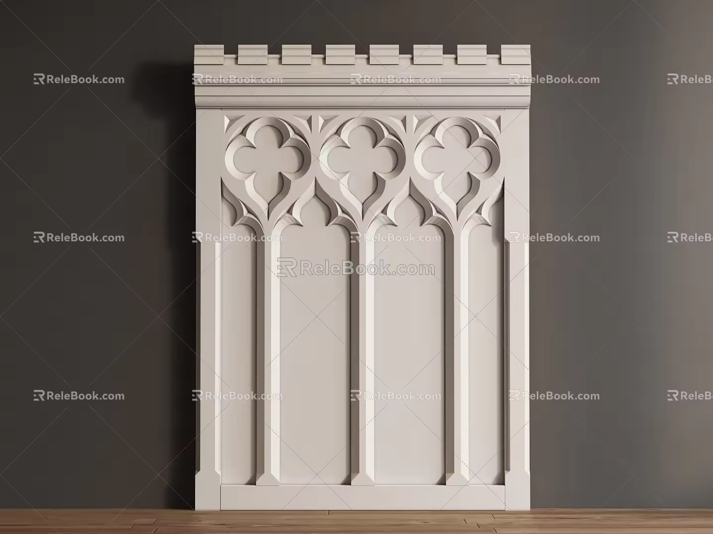 European architectural component wall modeling 3d model
