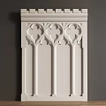 European architectural component wall modeling 3d model