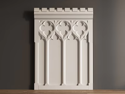 European architectural component wall modeling 3d model