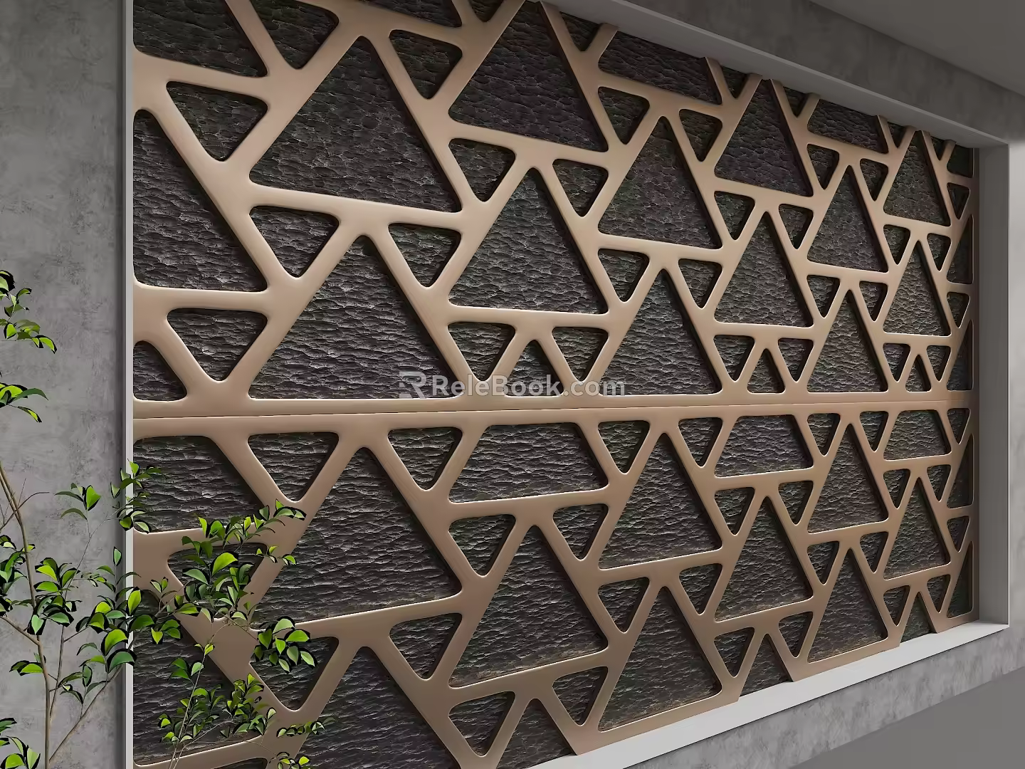 Modern background wall 3d model