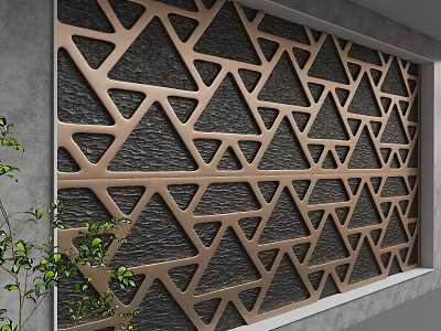 Modern background wall 3d model