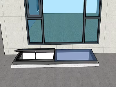 Detached Villa Modern Exterior With Large Glass Windows And Natural Light 3d model
