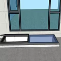 Detached Villa Modern Exterior With Large Glass Windows And Natural Light
