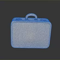 Elegant White Suitcase With Golden Clasps And Handle For Daily Lifestyle Use