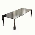 Modern Dining Table Simple Rectangular Dining Table 3d model