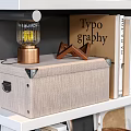 Modern Stylish Decorative Ornament Combination With Globe Vases Books Mirrors And Sculptures On Shelves