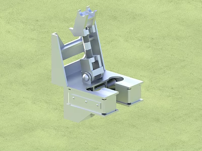 Sturdy Iron Art Assembly Comprising Metal Plates Bolts And Reinforced Support Sections 3d model