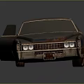 Rusty Vintage Classic Car With Brown Blue Rust On Body And Retro Design