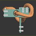 Game Movie Character With Orange Snake Body Green Mechanical Frame And Scales