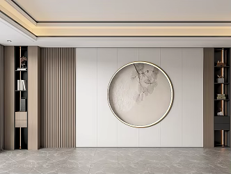 New living room background wall 3d model