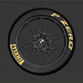 Pirelli Car Tires With Black Spoked Wheel Rims And Modern Stylish Design