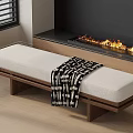Modern Solid Wood Upholstered Sofa Bench For Cozy Minimalist Living Room Home Decor