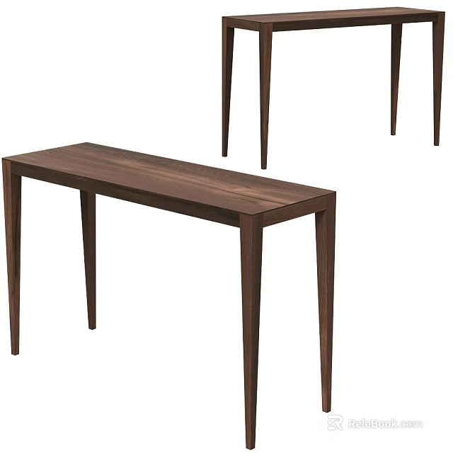 Wooden Console Table Featuring Slim Legs Modern Design For Home Entryway Decor 3d model