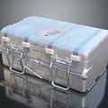 Silver Metal Case With Secure Latches Straps And Label For Storage