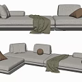 Modern Combination Sofa Multiplayer Sofa 3d model