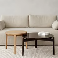 Modern double sofa sofa coffee table combination 3d model