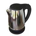 Stainless Steel Electric Kettle With Modern Design And Black Handle For Kitchen Appliance