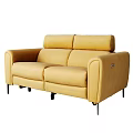 Comfortable Yellow Modern Sofa Set With Soft Upholstery And Armrest Design 3d model
