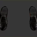 Shiny Black Formal Leather Shoes With Lace Up Design And Smooth Soles