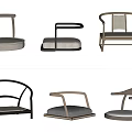 Modern Leisure Chairs With Various Designs Wooden Frames And Upholstered Seats