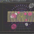 Golden Christmas New Year Event Passage With Illuminated Spheres And Lighting Decorations