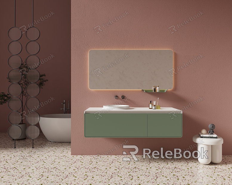 Modern bathroom cabinet model