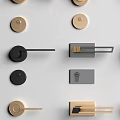 Modern door handle hardware door handle 3d model