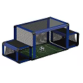 Mini Indoor Football Game Table With Blue Frame Net And Soccer Ball