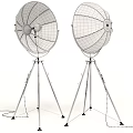 Professional Studio Photography Lights With Softbox And Black Reflector On Tripods