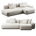 Modular Sectional Sofa Beige Upholstered With Plush Cushions Modern Design For Living Room Comfortable Seating