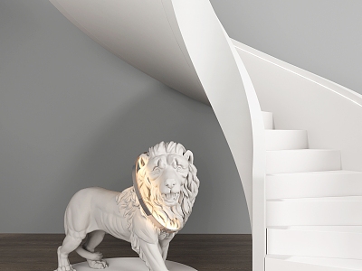 Modern sculpture lion sculpture model