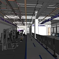 Modern Gym Interior With Spacious Fitness Area And Various Workout Equipment