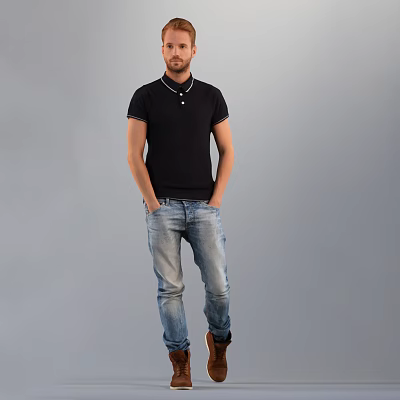 Modern Men Men Casual Shirt Model 3d model Modern Men Men Casual Shirt Model 3d model