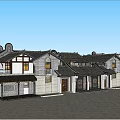 Traditional Ancient Architecture With Gray Tiles Classic Rooftops And Wooden Structures 3d model