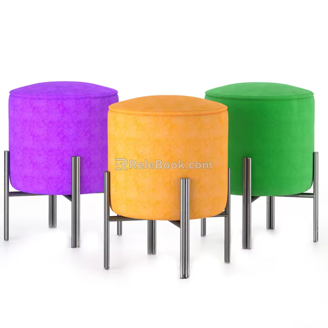 Modern sofa stool 3d model
