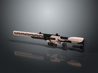 rifle semi-automatic rifle combat rifle battle rifle carbine war rifle attack rifle 3d model