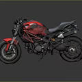 Red Sporty Motorcycle With Black Seat Stylish Frame And Modern Design Details