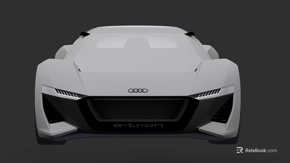 Audi e-tron Concept Car Stunning Front Design With Sleek Modern Exterior 3d model 