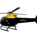Yellow And Black Elite Police Helicopter With Registration Number 25 OW
