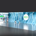 Shiny Photo Check In Spot With Blue Wave Background And AMN Circular Logo
