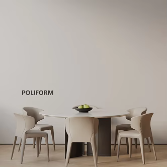 Modern table combination 3d model